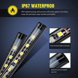 Kit de barres lumineuses LED pour camion, pick-up, SUV, camping-car, bateau, avec interrupteur, lampe décorative 12V, étanche - Product Image 2