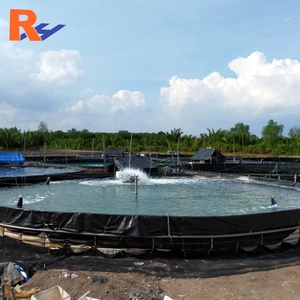 Bâche de bassin à poissons ronde en géomembrane ASTM résistante aux UV pour aquaculture, bâche de bassin à poissons en HDPE pour biofloc, géomembrane - Product Image 1