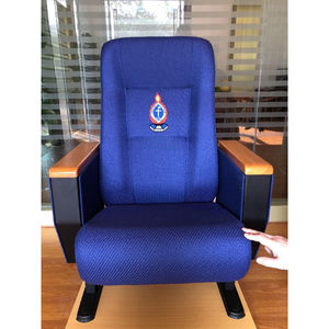 เก้าอี้หอประชุมพลาสติกพับได้ทำจากไม้สำหรับโรงละครโบสถ์รัฐบาลสำหรับใช้ในโรงแรมพร้อมแผ่นเขียน - Product Image 5