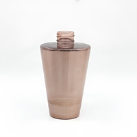 Bouteille diffuseur de parfum en verre conique 100ml 200ml 500ml avec bouchon à vis électroplaqué argent, or, cuivre, couleur personnalisée, pour parfum d'ambiance