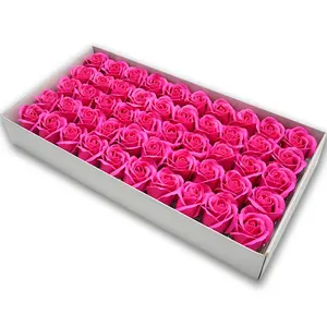 गर्म शादी घर सजावट कृत्रिम टच नरम गुलाब लाल साबुन फूल पर्यावरण के अनुकूल मातृ दिवस हाथ से बनाया गुलाब 5cm