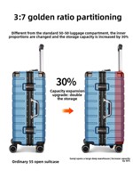 Valise PC de luxe extra-large, élégante et classique, avec roues pivotantes, séparation sec/humide, robuste, durable et épaissie