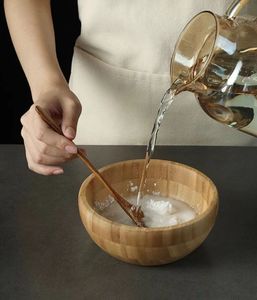 Vente en gros <span class=keywords><strong>bol</strong></span> à pétrir en bois avec logo personnalisé <span class=keywords><strong>bol</strong></span> à salade de légumes en bois et bambou épais japonais - Product Image 5