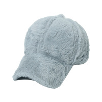 Moda al aire libre de piel sintética engrosada sombrero curvas ala ajustable esponjoso clásico cálido lana gorra de béisbol sombrero