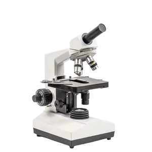 XSZ107 microscopio biologico monoculare con 4 fori obiettivo torretta 195mm obiettivi acromatici 4X/10X/40X/100X ingrandimento - Product Image 2
