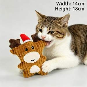 OEM ODM 7 Estilos de Juguetes Festivos de Navidad para Perros, Juguete Mordedor de Peluche con Sonido de Papá Noel y <span class=keywords><strong>Hombre</strong></span> de Jengibre para Cachorros - Product Image 5