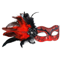 Topeng Cosplay kostum lucu topeng pesta bulu burung unta karnaval Mardi Venesia topeng pesta untuk suplai pesta dekorasi Natal