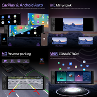 Podofo 6.28'' Écran tactile Incell 2+64GB 1Din Autoradio Android Autoradio sans fil CarPlay/Android Auto GPS WIFI DSP Stéréo OEM