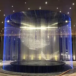 Indoor Outdoor Innovative Decorative Water Wall Feature Digital Water Curtain Water Feature Outdoor