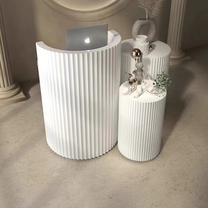 现代简约中密度纤维板多功能美容院收银台柜台弧形吧台展示架服装店前台 - Product Image 4