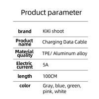 Câble de charge et de données USB 3.0 Type-C 5A 100W 1M super rapide en alliage d'aluminium et nylon tressé SD-250 pour iPhone pour 15/16 Pro Realme