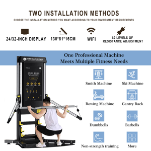 Écran LCD tactile 24/32 mural, miroir de fitness pour maison intelligente, machine d'entraînement intelligente complète, produits pour maison intelligente, salle de sport - Product Image 2