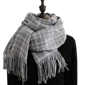2021 Newest Cashmere Color Check Scarf Female European And American Version Of Winter Warm Shawl For Women