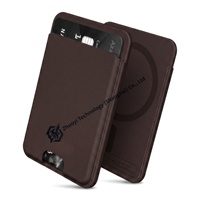 Pelacak GPS Airtag untuk dompet, kartu, magnet, etui dengan 4 pack 2 kartu, sarung kulit, nama magnetik, baterai.