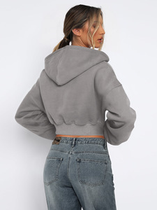 <span class=keywords><strong>Felpa</strong></span> da <span class=keywords><strong>Donna</strong></span> Trendy con Zip e <span class=keywords><strong>Maniche</strong></span> Lunghe, Stile Streetwear, per Primavera, Autunno e Inverno - Product Image 2