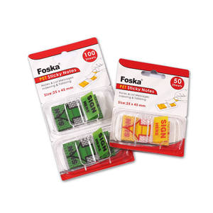Fournitures de bureau Foska onglets de livre auto-adhésifs 25*45mm Film PET de haute qualité signe translucide ici drapeaux fléchés pour l'annotation - Product Image 1