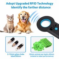Lector de Microchip W90B RFID ABS para Animales, Lector de Etiquetas de Oreja con Microchip FDX-B/EMID para Perros y Gatos