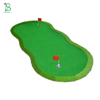 Tapis de golf artificiel pour intérieur/extérieur, résistant au feu, en PE/EVA/PP, 1x3m/1.5x3m/2.5x3m ou tailles personnalisées