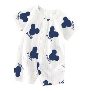 Nuevo <span class=keywords><strong>Mono</strong></span> <span class=keywords><strong>de</strong></span> Verano para Bebé, 100% Algodón, Tejido Transpirable, Manga Corta, Estampado <span class=keywords><strong>de</strong></span> Dibujos Animados, Unisex, Ropa <span class=keywords><strong>de</strong></span> Bebé <span class=keywords><strong>de</strong></span> 0 a 6 Meses - Product Image 5