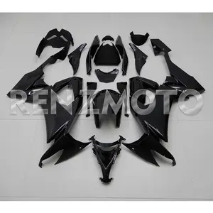 Abs塑料完整整流罩套件Kawasaki ZX-10R 2008 2010碳纤效果黑色喷射摩托车车身