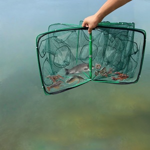 Trampa Plegable para Peces, Camarones, Pezón, Cangrejos, con Cebo, Malla <span class=keywords><strong>de</strong></span> Pesca Automática, Red <span class=keywords><strong>de</strong></span> Pesca <span class=keywords><strong>de</strong></span> PE y Acero Inoxidable para Acuicultura - Product Image 3