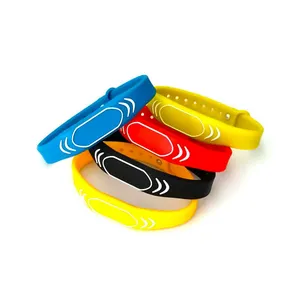 Silicone wrist card RFID bathroom wrist band Card ID Swimming access control attendance bracelet TK4100 125KHZ 13.56MHz