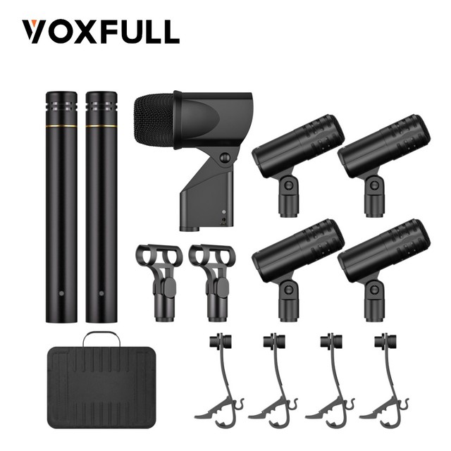 VOXFULL DRM770 Factory Oem Professional Condenser Dynamic Mic Clip Kit Base Drum Microphone Set and Accessories for Drums