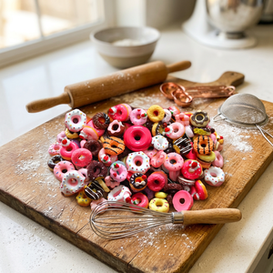 2026 30 pièces Breloques en résine mignonnes, motifs bonbons, fruits, desserts, boutons ronds à dos plat pour scrapbooking, coques de téléphone et accessoires DIY, Taille unique - Product Image 4