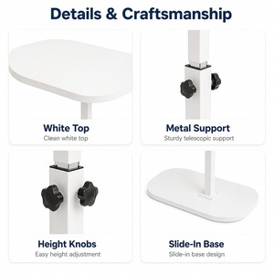 <span class=keywords><strong>Table</strong></span> élévatrice réglable en gros avec plateau MDF, pliable et mobile, 5 couleurs, structure en acier pour réception, hall d'attente et zone de service - Product Image 4