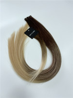 Ekstensi Rambut Manusia Eropa Remy 100% Baru dari Genleelai Greathairgroup, Jahitan Tangan, Single Weft, Kutikula Sejajar, Tebal, Super Double