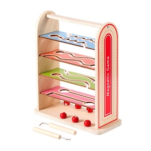 Gioco di Dribbling in Legno per Bambini (4-6 Anni) Gioco Educativo di Squadra Divertente da Tavolo con Palline Rotolanti e Confezione in Scatola Colorata - Product Image 5