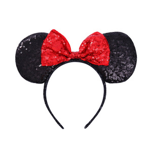 Bandeaux à gros nœud colorés bonbons pour adultes, scintillants, avec des dessins de <span class=keywords><strong>Mickey</strong></span> et <span class=keywords><strong>Minnie</strong></span>, avec des oreilles, super mignons, collection - Product Image 3