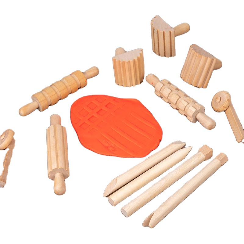 Лидер продаж, детский деревянный инструмент из 12 предметов, детский ручной работы «сделай сам», игровой пластилин, гончарная глина, вспомогательные инструменты, игрушка