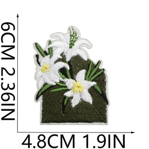Verde natura ricamo Patch Set di ferro su arco estetico pianta farfalla <span class=keywords><strong>Applique</strong></span> fata per borsa per vestiti - Product Image 6
