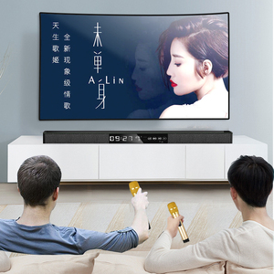 Loa thanh TV 31 inch với loa siêu trầm, loa vòm 3D có dây & không dây, kết nối quang/AUX/RCA/USB/ARC (2 micro) - Product Image 2