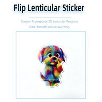 Autocollants lenticulaires 3D imperméables, autocollants promotionnels adhésifs, autocollants 3D personnalisés avec effet d'animation à changement de profondeur