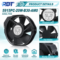 Ventilateur axial 200V AC à haut débit d'air pour armoire de ventilation et de refroidissement, 5915PC-20W-B30-AM0, ventilateur de dissipation thermique de qualité industrielle à roulement à billes