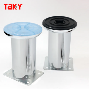 Gambe per Mobili Cromate in Metallo, Gambe per Divani e Sedie, Piedini Rotondi, Patas De Muebles - Product Image 1