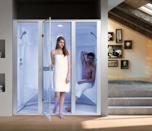 Matériau ABS avec cadre en aluminium 8mm verre trempé 6 personnes commercial salle de vapeur préfabriquée - Product Image 5
