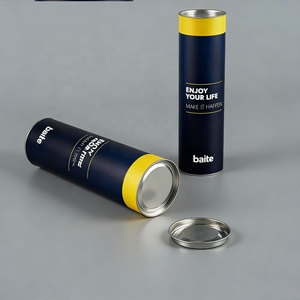 Tubo de envío de cartón personalizado, cartel de correo, ropa interior, camisetas, cilindro de tela, embalaje, caja redonda, tubo de papel de escritura, <span class=keywords><strong>tapa</strong></span> de Metal - Product Image 2