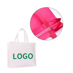 Sac de courses réutilisable en tissu PLA écologique, taille moyenne, uni, imperméable, avec logo personnalisé imprimé - Product Image 2
