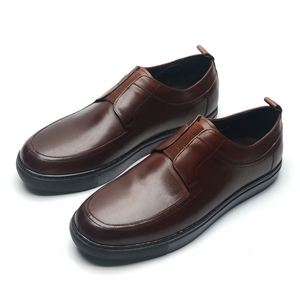 Nueva Tendencia Otoño Zapatos Oxford para Hombre - Mocasines de Cuero Sin Cordones - Negros Impermeables Transpirables - para Bodas Fiestas Oficina Uso Casual - Product Image 1