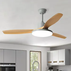 Moteur en cuivre pur de qualité supérieure, télécommande à trois pales ABS, plafonnier Led avec ventilateur