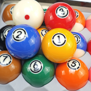 Juego Completo Estándar de Bolas de Billar de 9 Bolas, Kit de Bolas de Snooker de Cristal Coloridas para Entretenimiento en el Hogar - Product Image 1