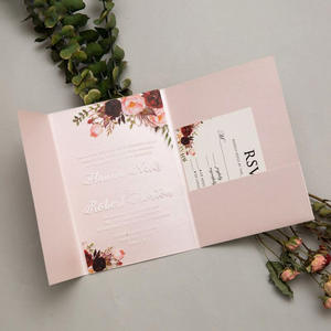 Elegantes invitaciones personalizadas ecológicas en 3D con relieve para cumpleaños y bodas, con sobre RSVP, diseño moderno - Product Image 2