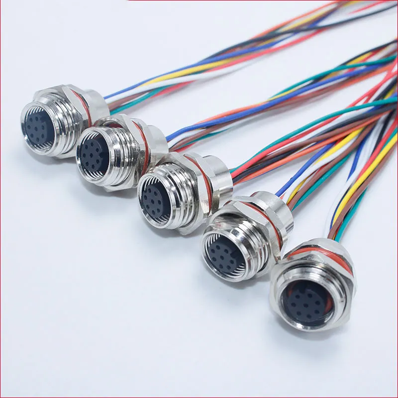 Hot Selling Silver Female Socket Rj45 Connector Cat6 8 Pin Threaded Waterproof Electric Cable Connectors Plug