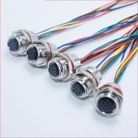 Connecteur de prise argenté Cat6 à 8 broches fileté étanche pour câble électrique, vente chaude