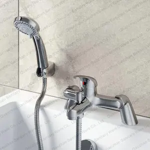 Phòng tắm đôi couplet lưu vực bồn rửa vòi thác nước Countertop Chrome Mixer vòi anh doanh bán chạy nhất