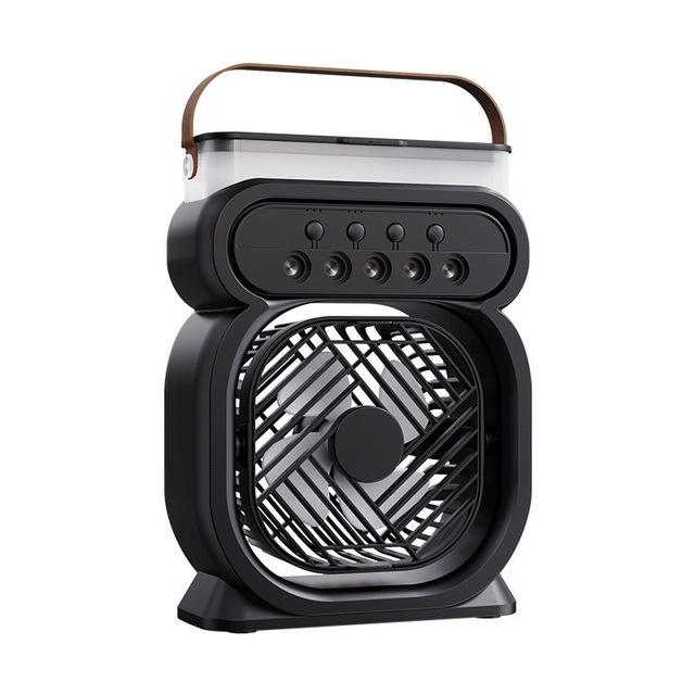 Five-Hole Water Spray Mist Cooler Fan for Home Office Dormitory Desk Fan with Humidify and Wearable Features