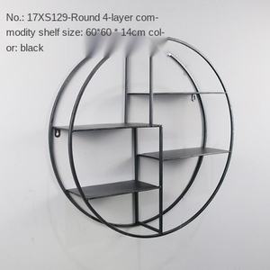 Estante de Metal de pared de hierro nórdico, estante de almacenamiento Simple, multifuncional, redondo, dorado, para restaurante - Product Image 6